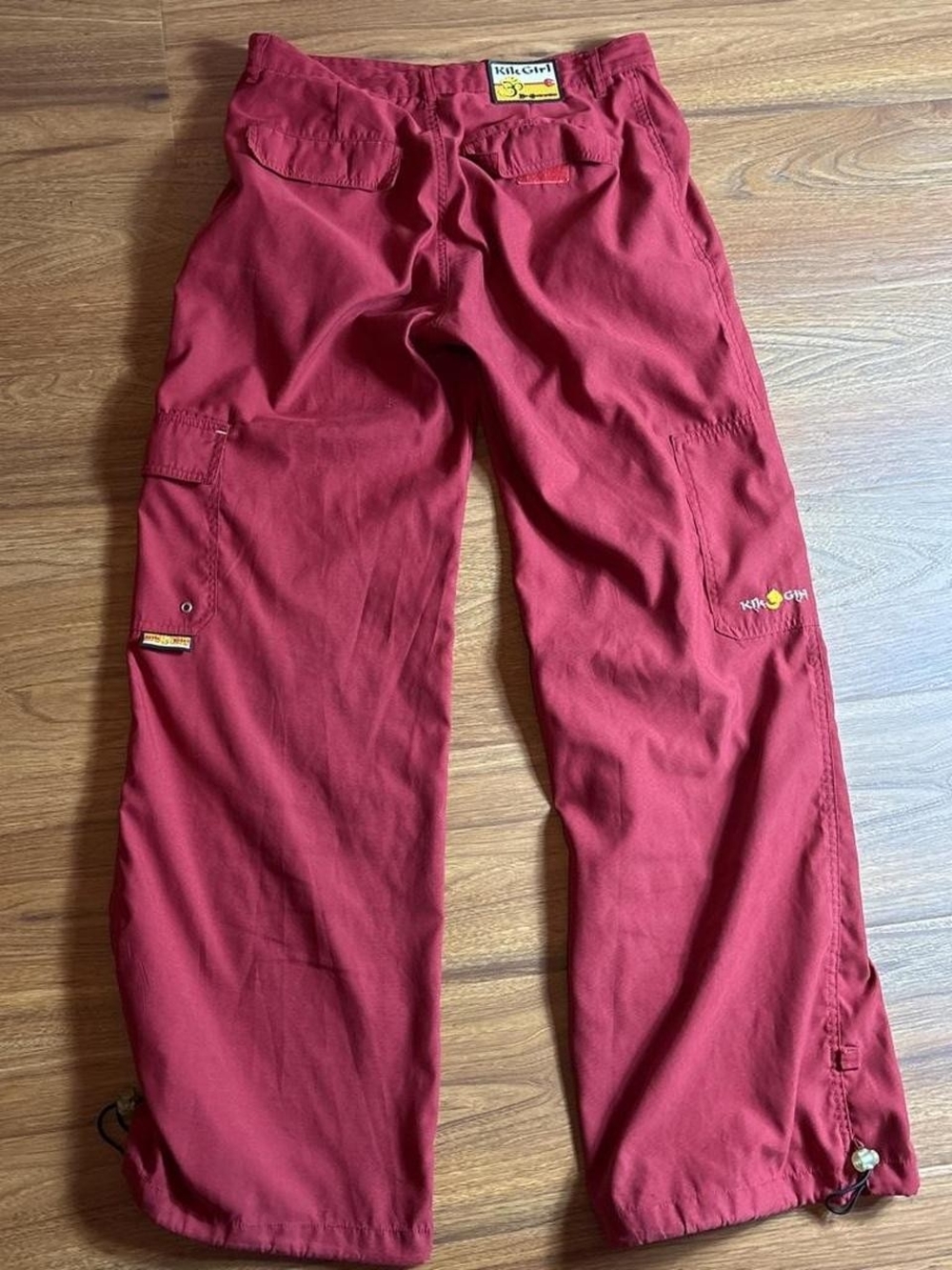 Women's Red Cargo Utility Pants